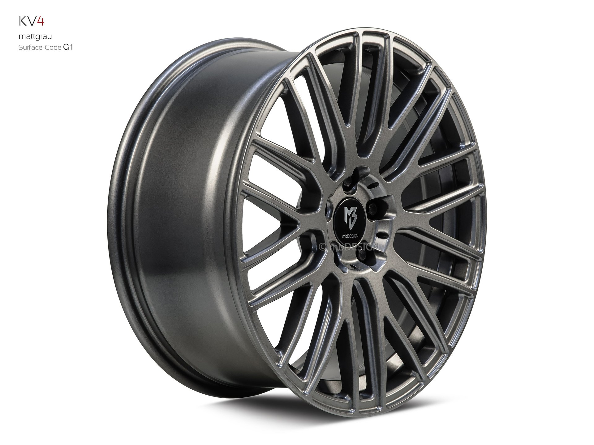 mbDESIGN KV4 forged wheel 8,5x19 in matt grey – view 2