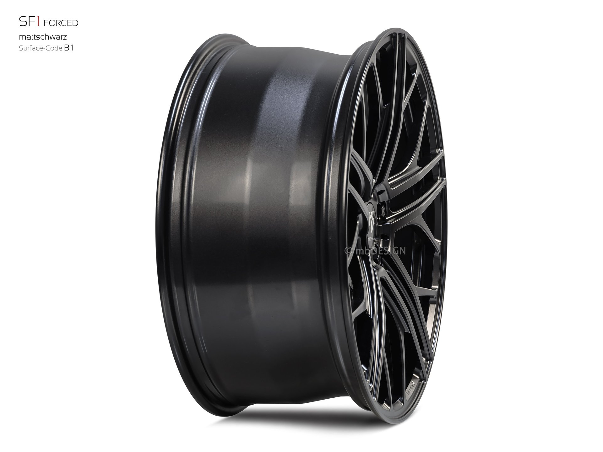 mbDESIGN SF1 forged wheel 9,5x21 konkaves Design in matt black – view 4