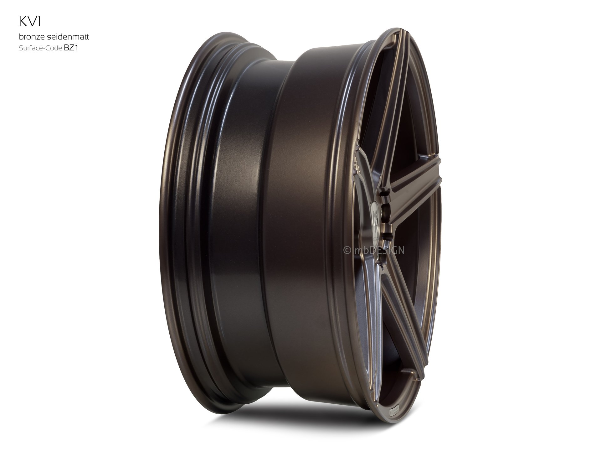 mbDESIGN KV1 Schmiederad 9x20 konkaves Design in Bronze seidenmatt – Perspektive 4