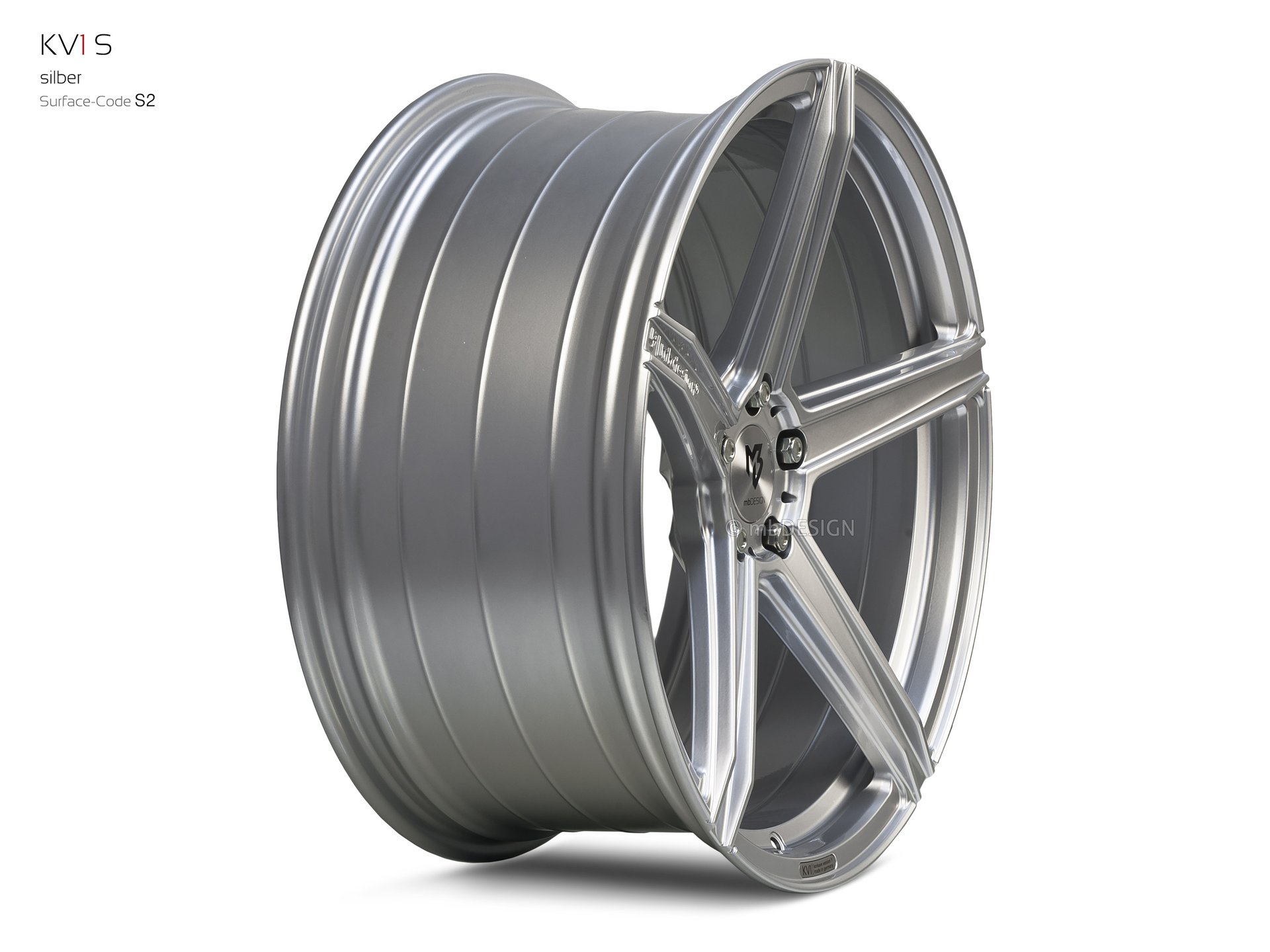 mbDESIGN KV1S forged wheel 9,5x21 stark konkaves Design (DC) in silver – view 3
