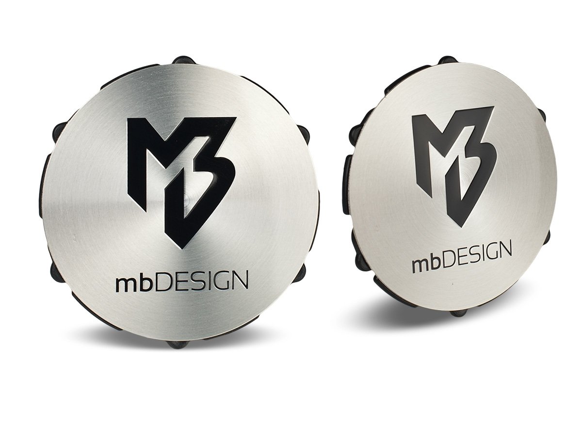 MB Nabendeckel 69,00mm - poliert glanz Logo schwarz poliert