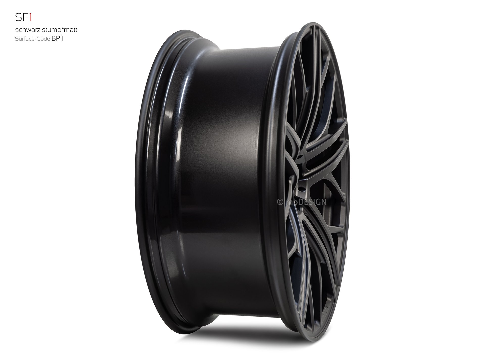 mbDESIGN SF1 forged wheel 10x24 konkaves Design in black flat matt – view 4