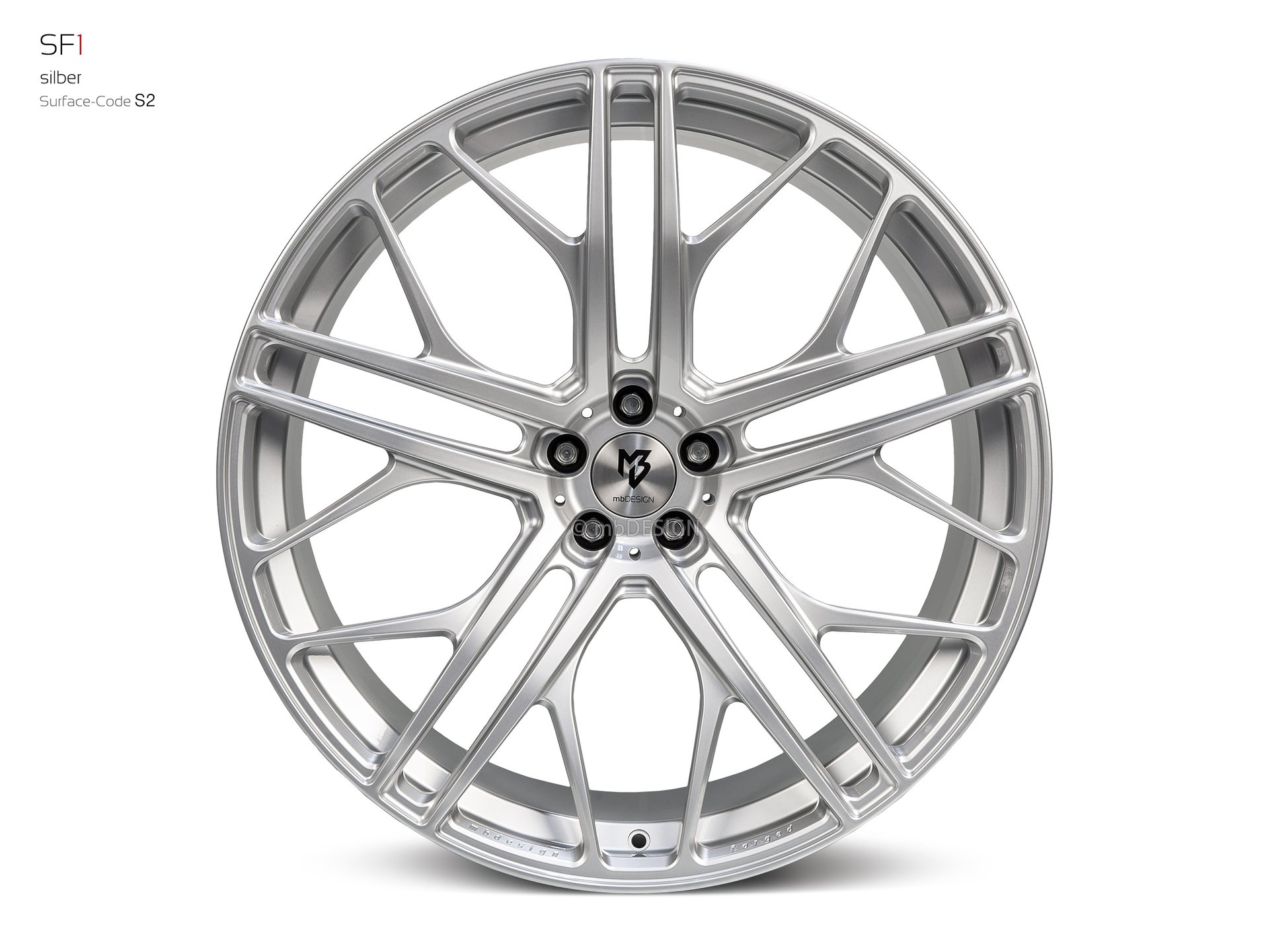 mbDESIGN SF1 Rad 10x24 konkaves Design in Silber – Perspektive 0