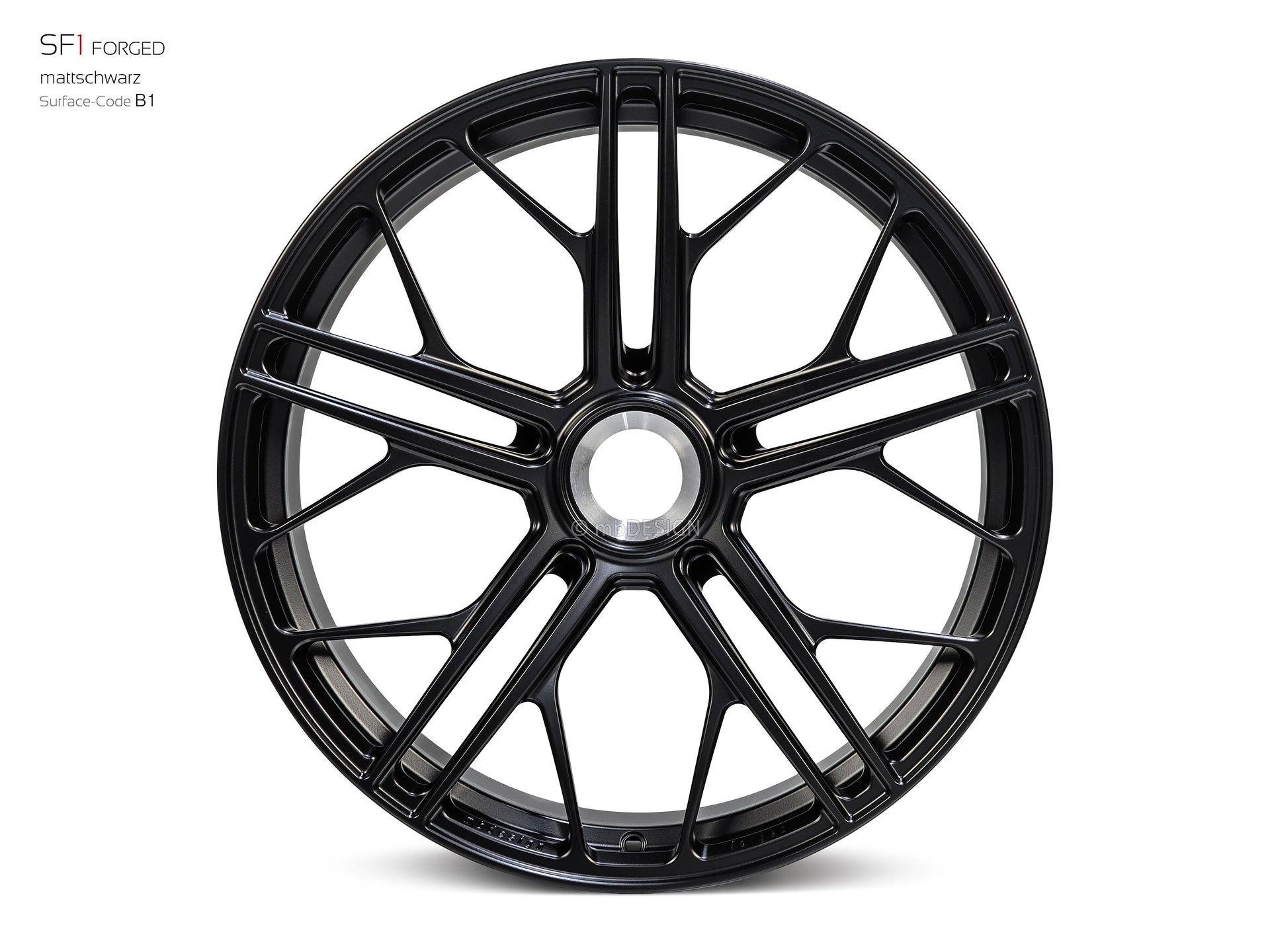 mbDESIGN SF1 Forged Rad 11x21 stark konkaves Design (DC) in Mattschwarz – Perspektive 0