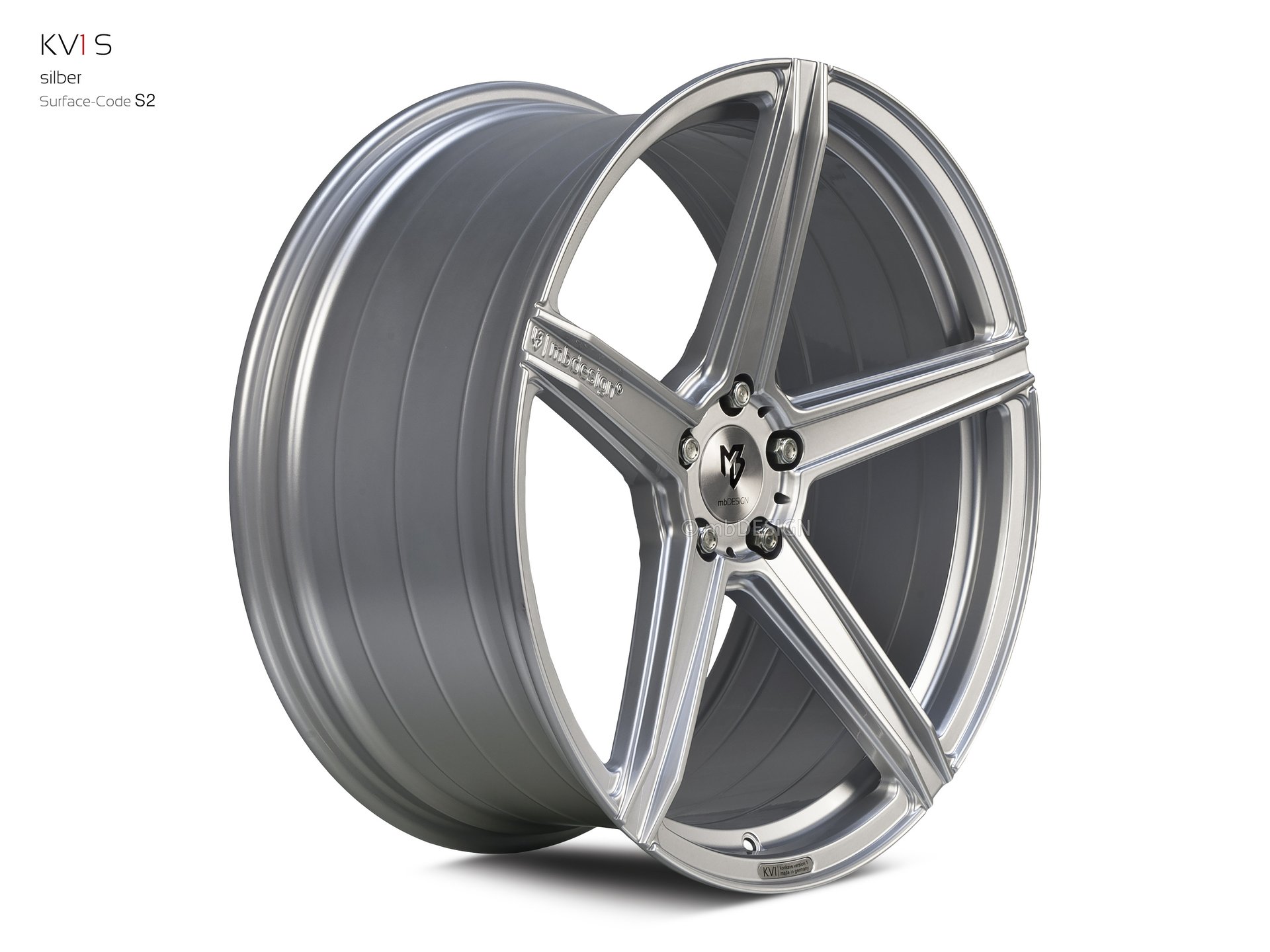 mbDESIGN KV1S forged wheel 9,5x21 stark konkaves Design (DC) in silver – view 2