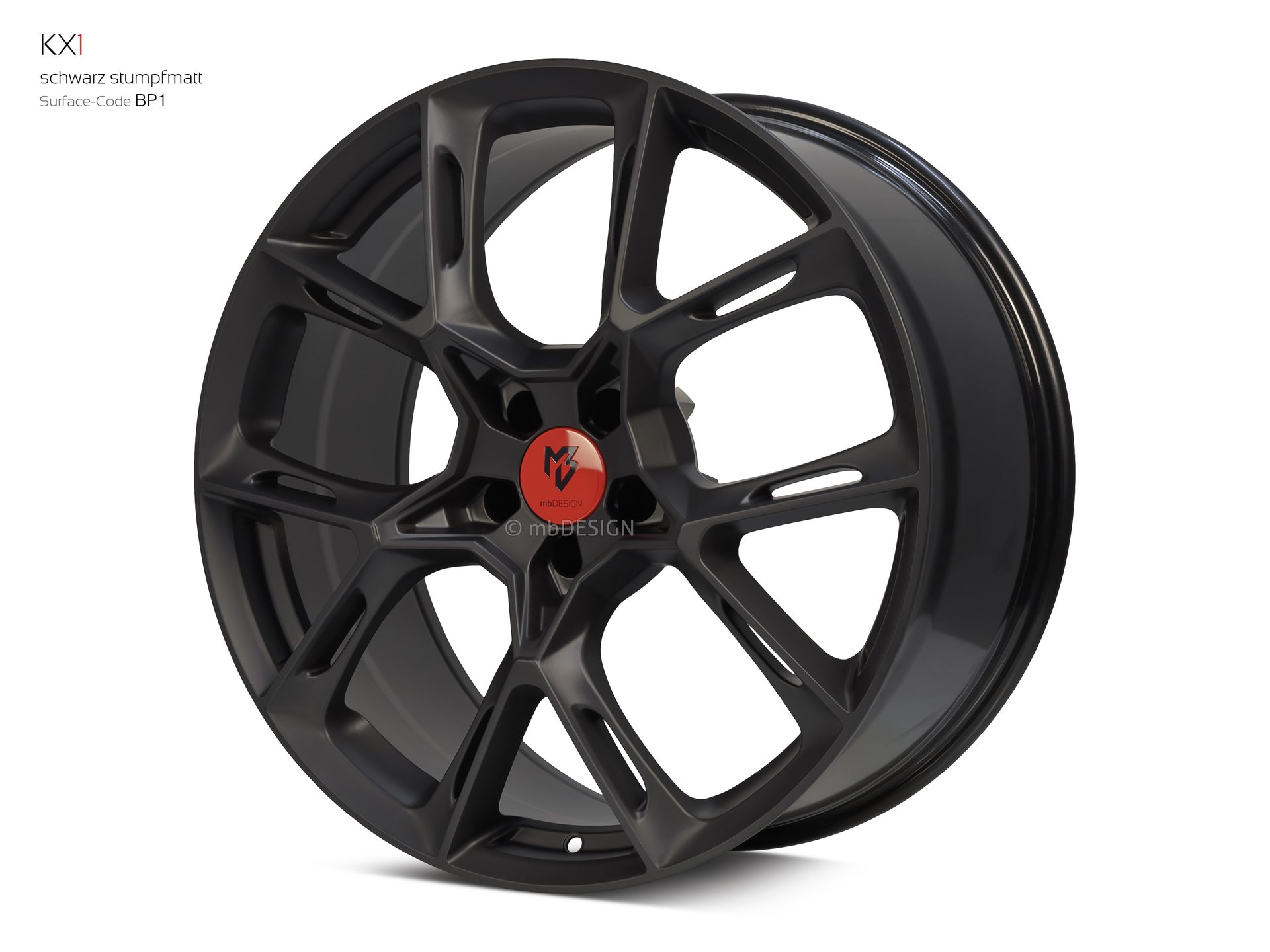 mbDESIGN KX1 forged wheel 9x21 in black flat matt – view 2 Links