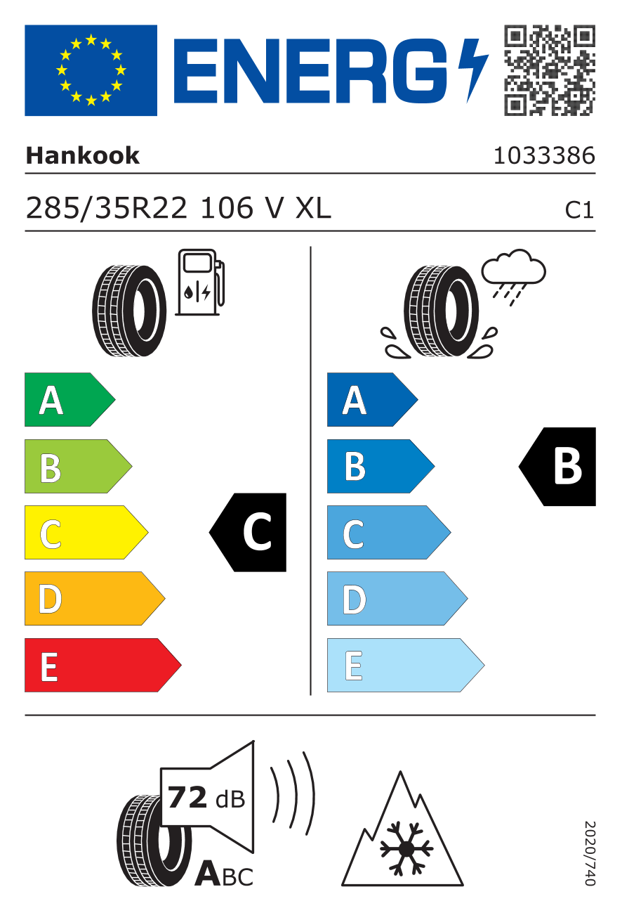285/35R22 106V XL HANKOOK IW01A iON i*cept SUV ❄️ winter EV