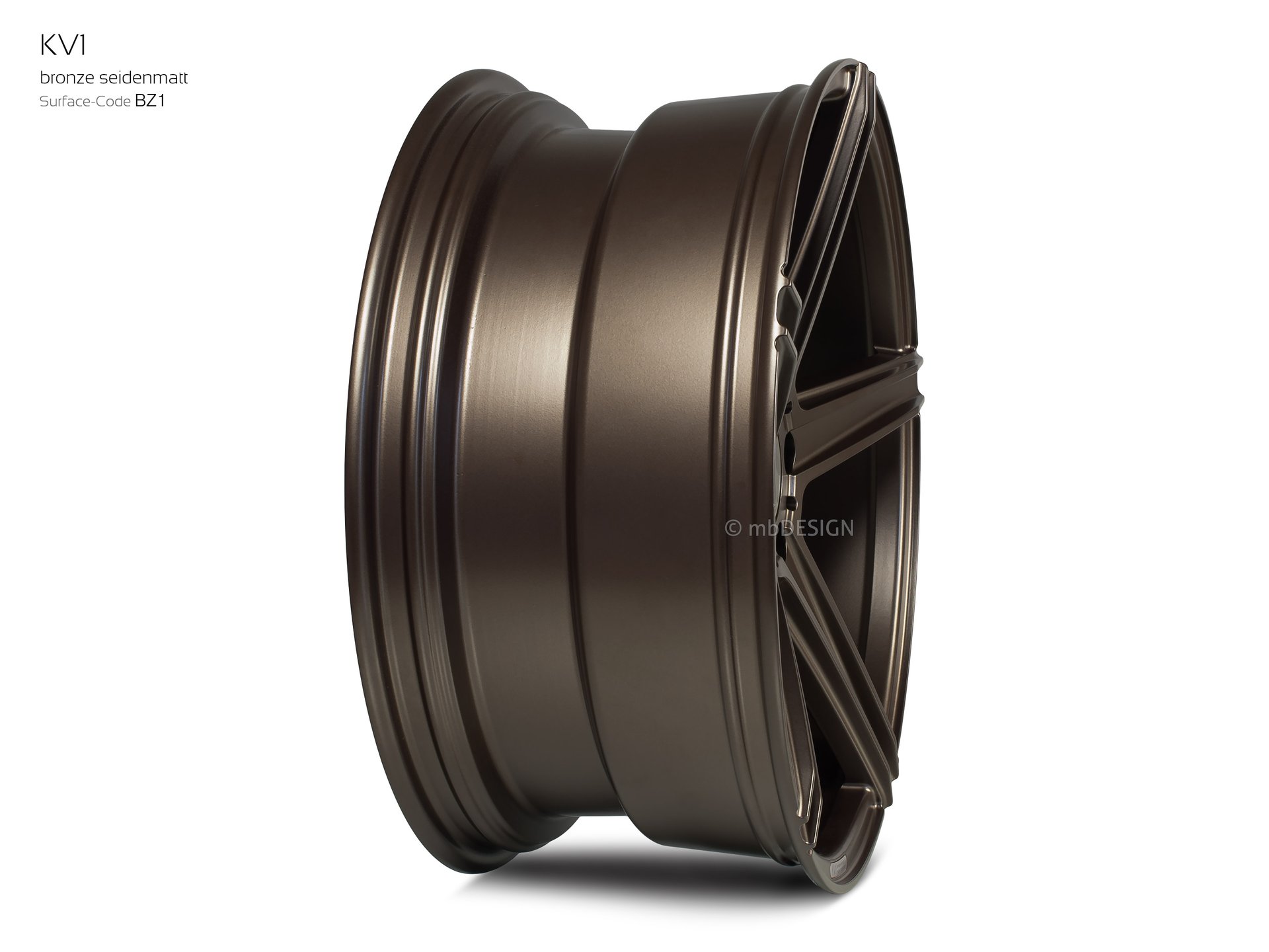 mbDESIGN KV1 Rad 9x20 stark konkaves Design (DC) in Bronze seidenmatt – Perspektive 4